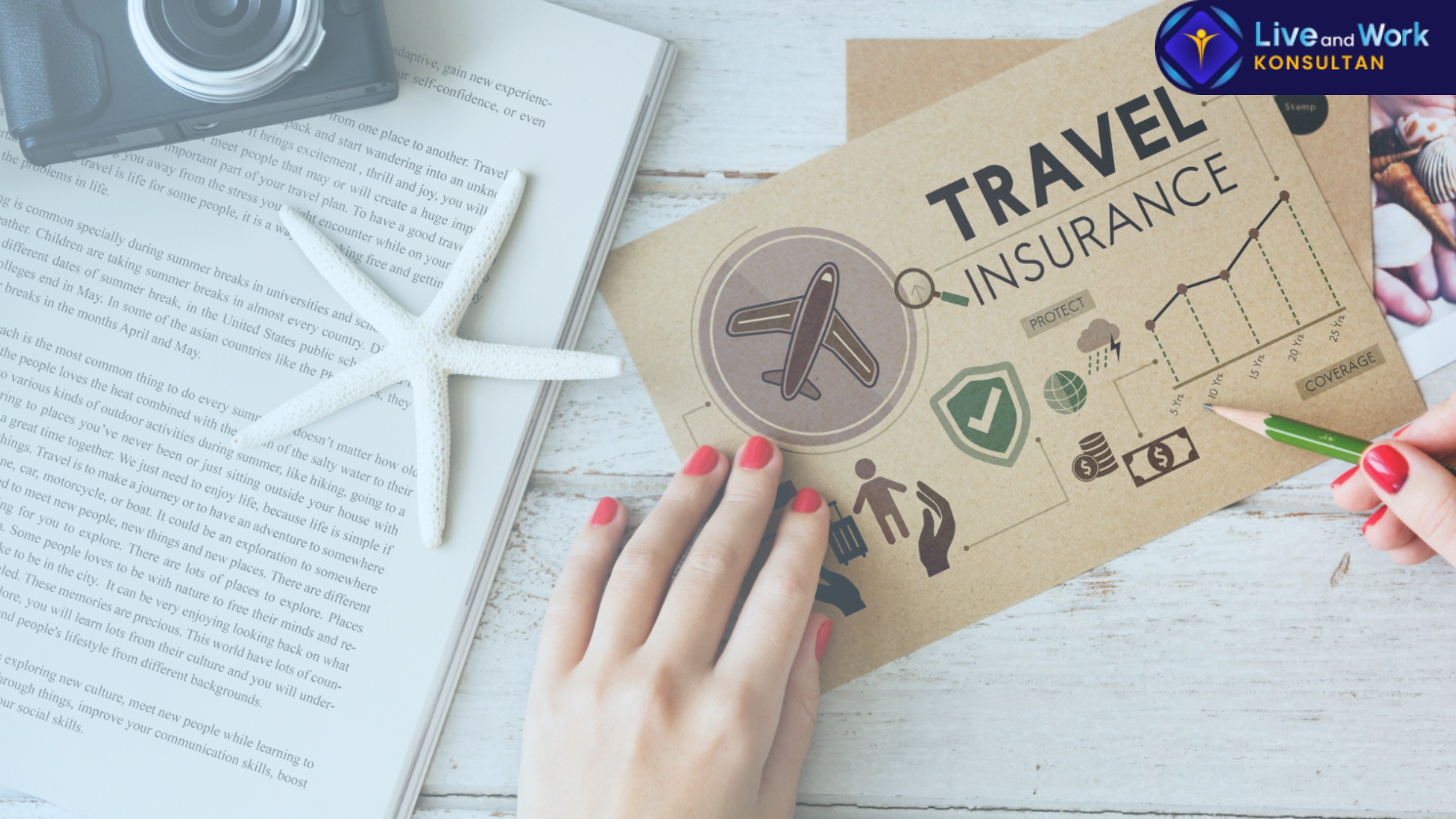 Halaman informasi mengenai cakupan layanan Asuransi Perjalanan Bisnis 2026 untuk perlindungan karyawan luar negeri oleh konsultan live and work.