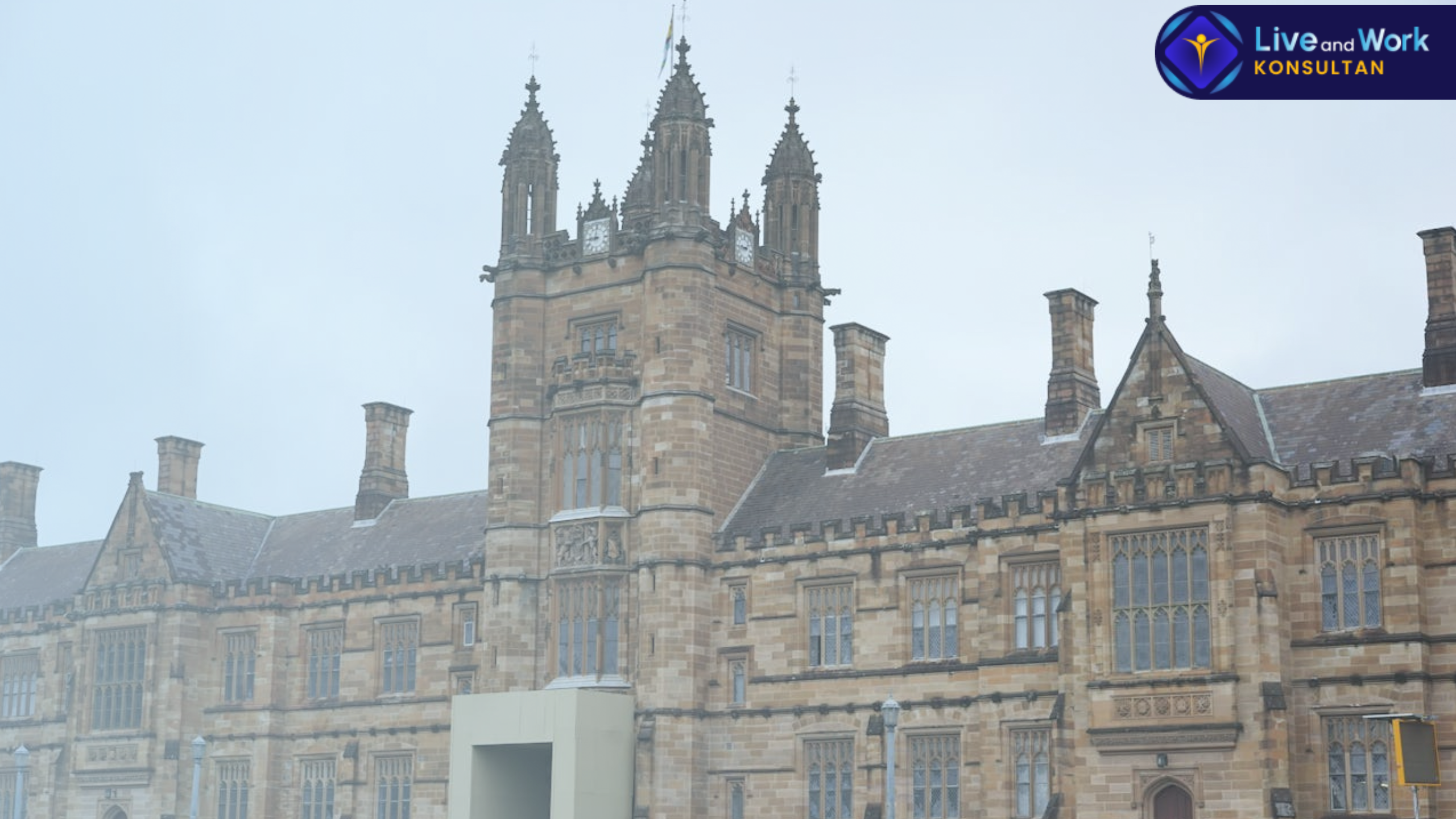 Halaman informasi dari konsultan live and work mengenai panduan lengkap cara daftar Beasiswa Kuliah Australia 2026 bagi pelajar dan profesional Indonesia.