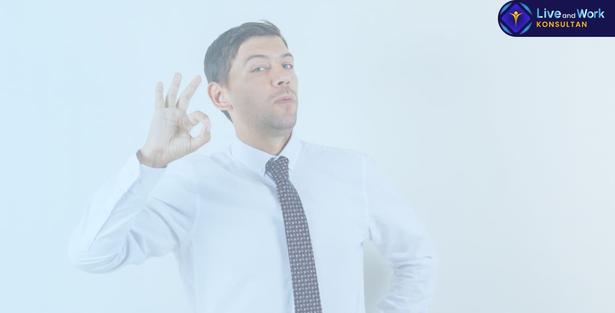 Infografis mengenai prosedur pendaftaran dan manfaat memiliki NIB bagi pelaku usaha yang didampingi oleh konsultan live and work.