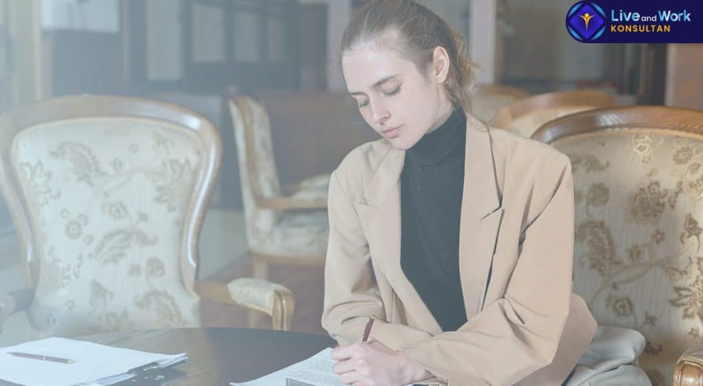 Infografis rincian komponen Biaya Notaris dan prosedur legal pendirian perusahaan tahun 2026 yang dipandu oleh konsultan live and work.