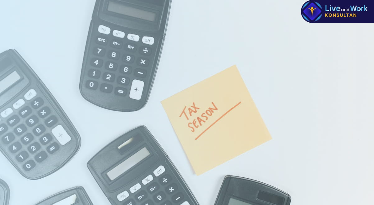 Infografis panduan langkah demi langkah cara lapor SPT Tahunan yang aman dan akurat didampingi oleh tim konsultan live and work