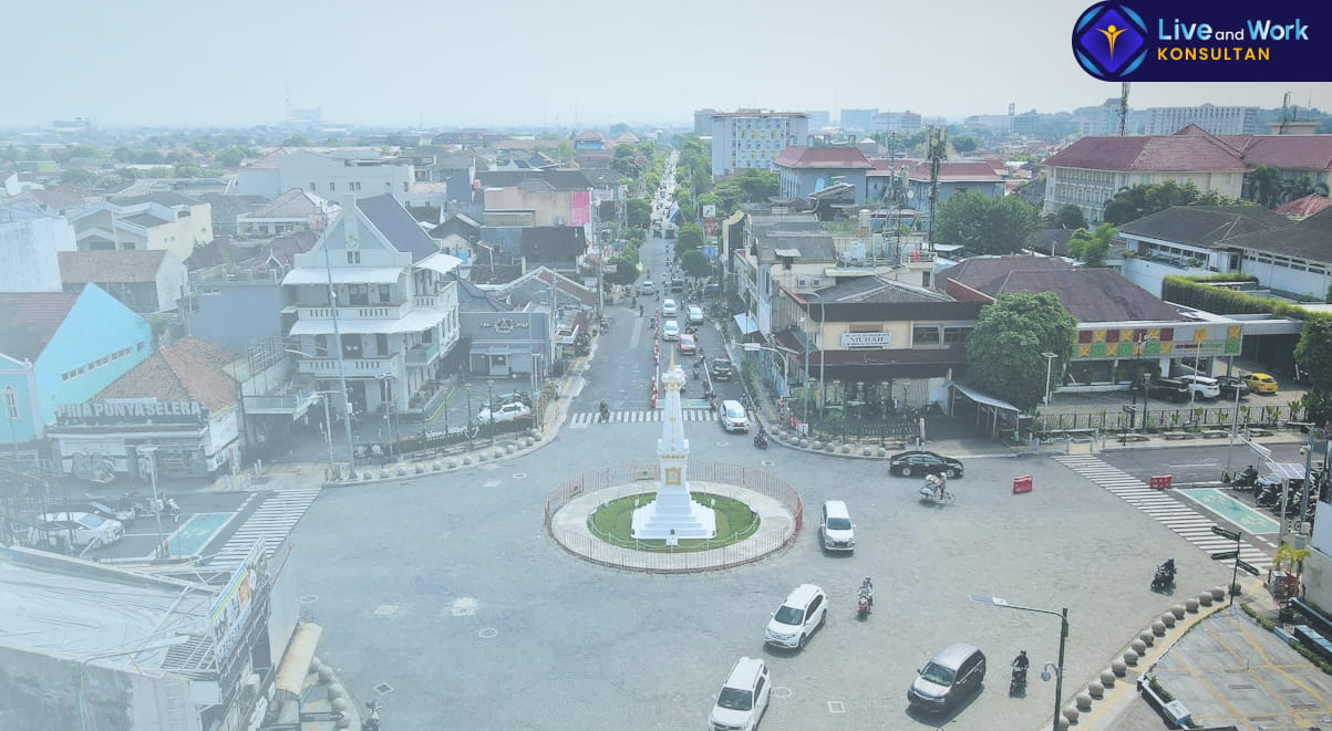 Infografis keuntungan menggunakan virtual office jogja untuk legalitas perusahaan dan penghematan operasional yang dikelola oleh konsultan live and work.